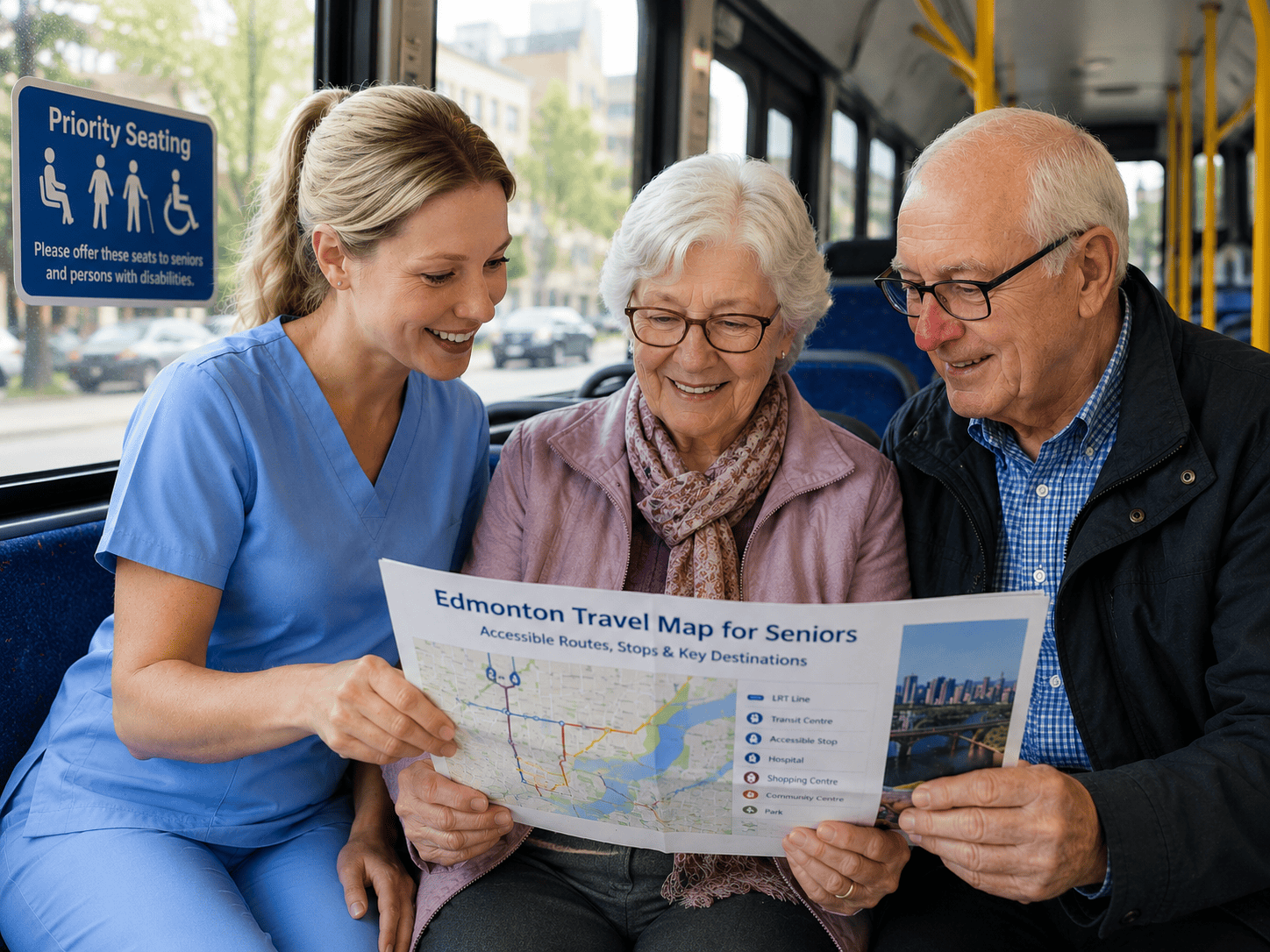 Edmonton Travel Map for Seniors Accessible Routes, Stops & Key Destinations