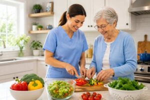 Why does meal preparation become difficult for seniors living alone?