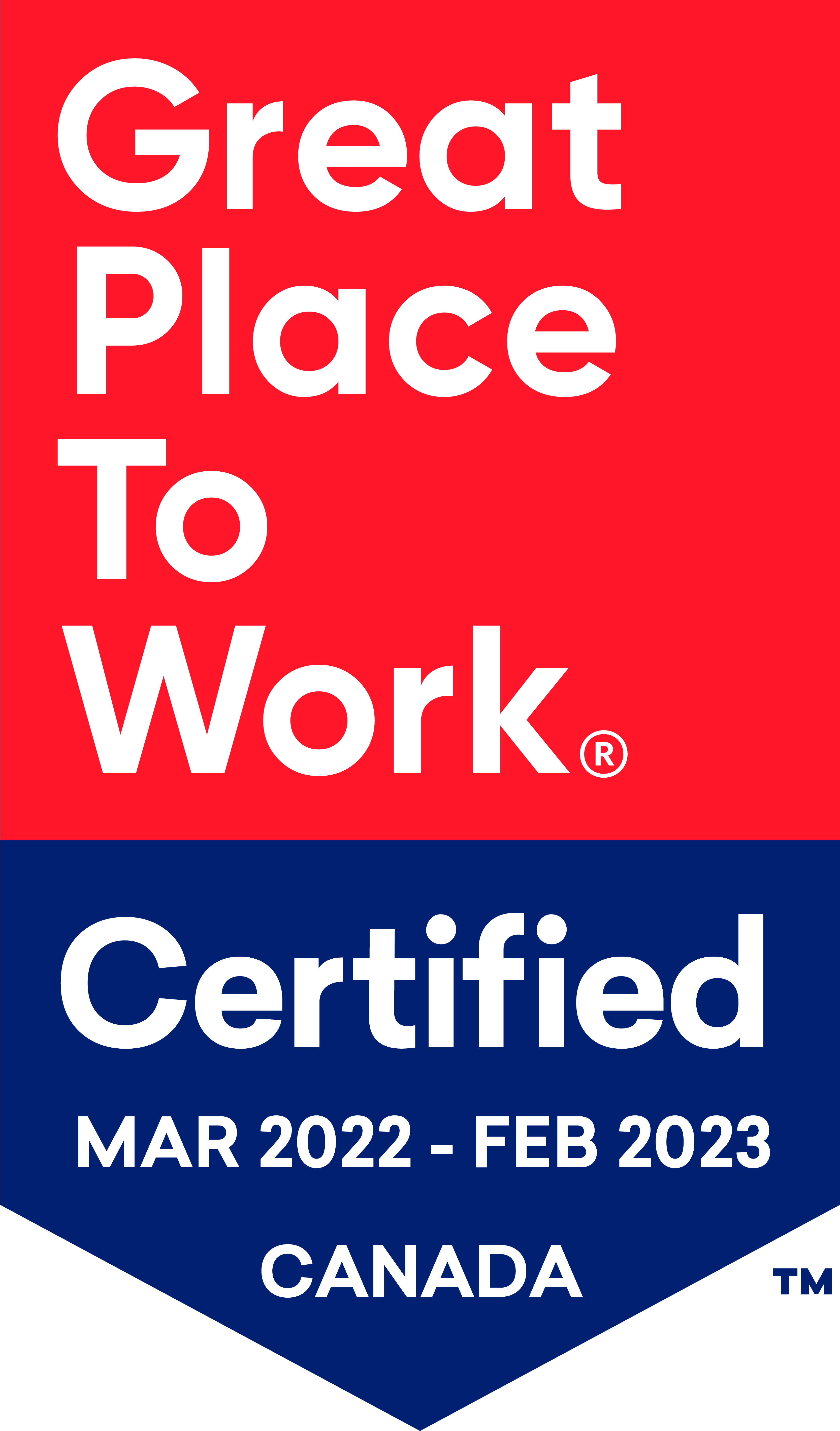 Great Place to Work | Certified March 2021 - March 2022 | USA